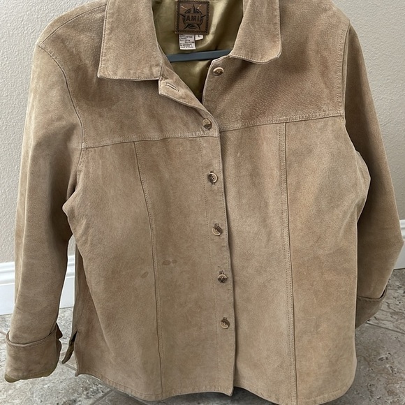 Ami Jackets & Blazers - Vintage AMI suede leather jacket camel tan size large